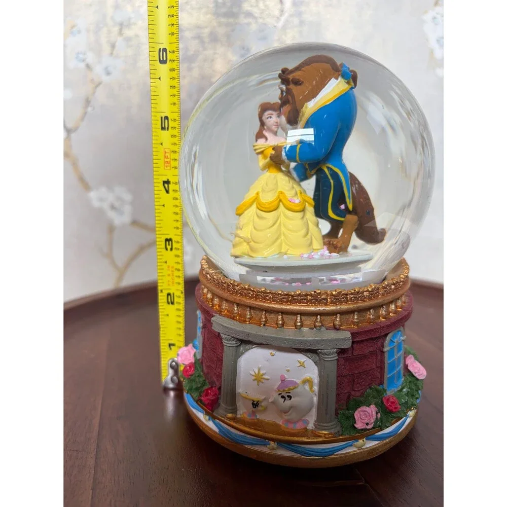 Disney Beauty and the Beast Musical Snow Globe Rotating Figurine Collectible
